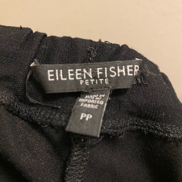 Eileen Fisher Black Straight Leg Pull-On Knit Pant Size PP - Picture 4 of 7